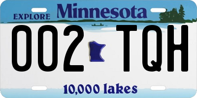 MN license plate 002TQH