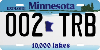 MN license plate 002TRB