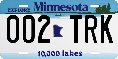MN license plate 002TRK
