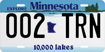MN license plate 002TRN