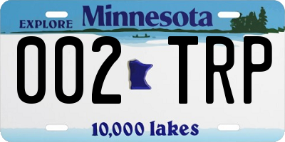 MN license plate 002TRP