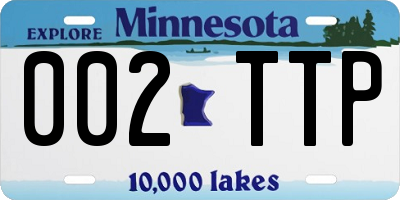 MN license plate 002TTP