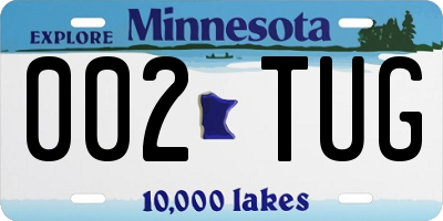 MN license plate 002TUG