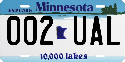 MN license plate 002UAL
