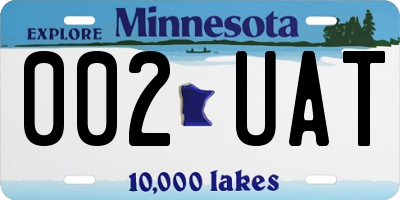 MN license plate 002UAT