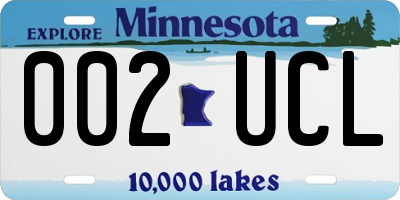 MN license plate 002UCL
