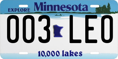 MN license plate 003LEO