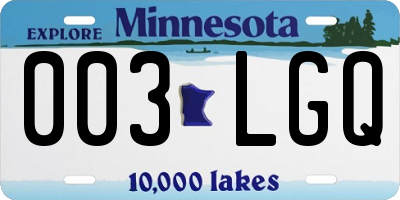 MN license plate 003LGQ