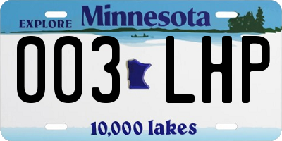 MN license plate 003LHP