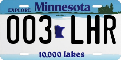 MN license plate 003LHR