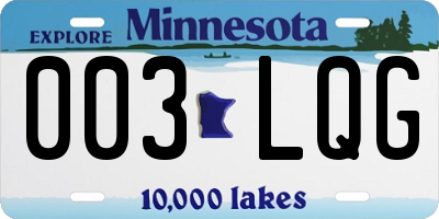 MN license plate 003LQG