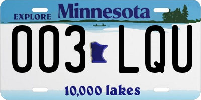 MN license plate 003LQU