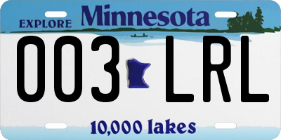 MN license plate 003LRL