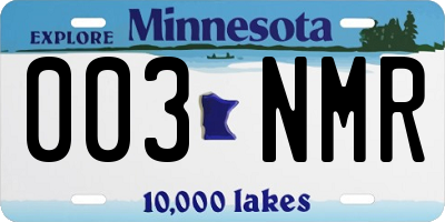 MN license plate 003NMR