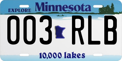 MN license plate 003RLB