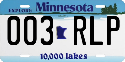 MN license plate 003RLP