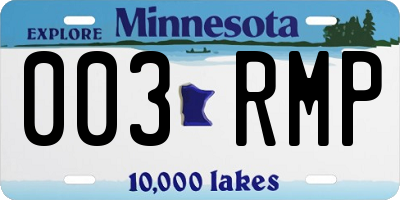 MN license plate 003RMP