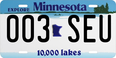 MN license plate 003SEU