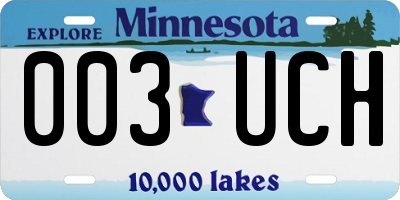 MN license plate 003UCH