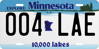 MN license plate 004LAE
