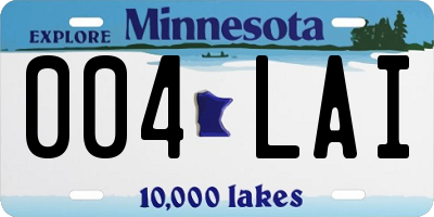 MN license plate 004LAI