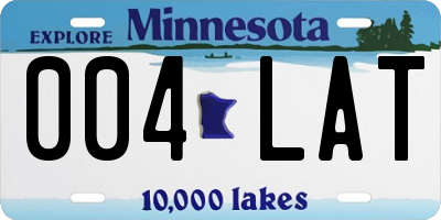 MN license plate 004LAT
