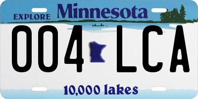 MN license plate 004LCA
