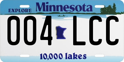 MN license plate 004LCC