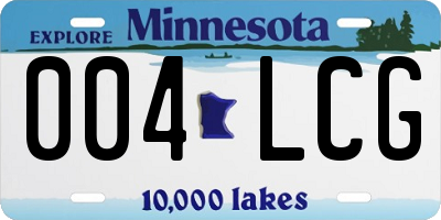 MN license plate 004LCG