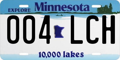 MN license plate 004LCH