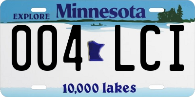 MN license plate 004LCI