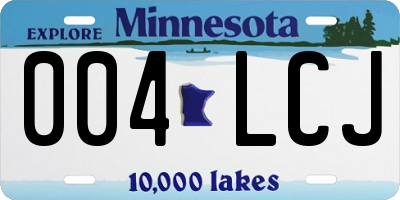 MN license plate 004LCJ