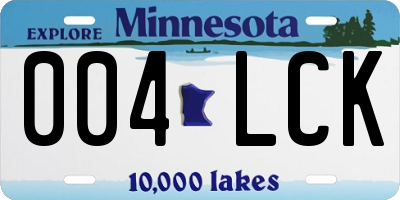 MN license plate 004LCK