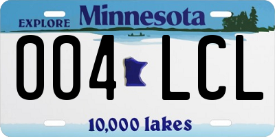 MN license plate 004LCL