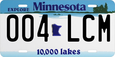 MN license plate 004LCM