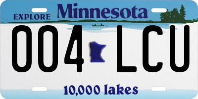 MN license plate 004LCU