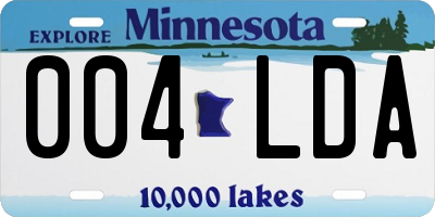 MN license plate 004LDA
