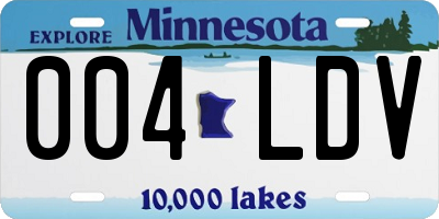 MN license plate 004LDV