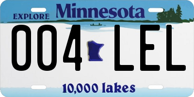 MN license plate 004LEL