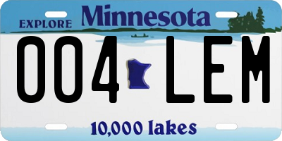 MN license plate 004LEM