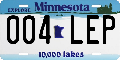 MN license plate 004LEP
