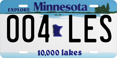 MN license plate 004LES