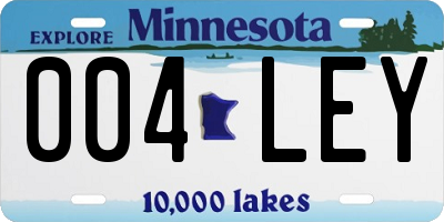 MN license plate 004LEY
