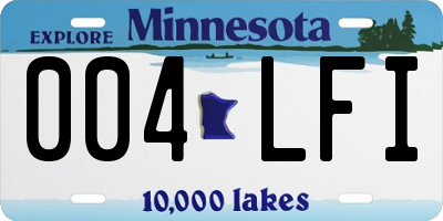 MN license plate 004LFI