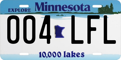 MN license plate 004LFL