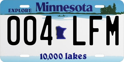 MN license plate 004LFM