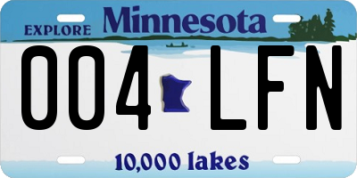 MN license plate 004LFN