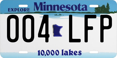 MN license plate 004LFP