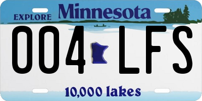 MN license plate 004LFS