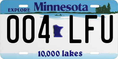 MN license plate 004LFU